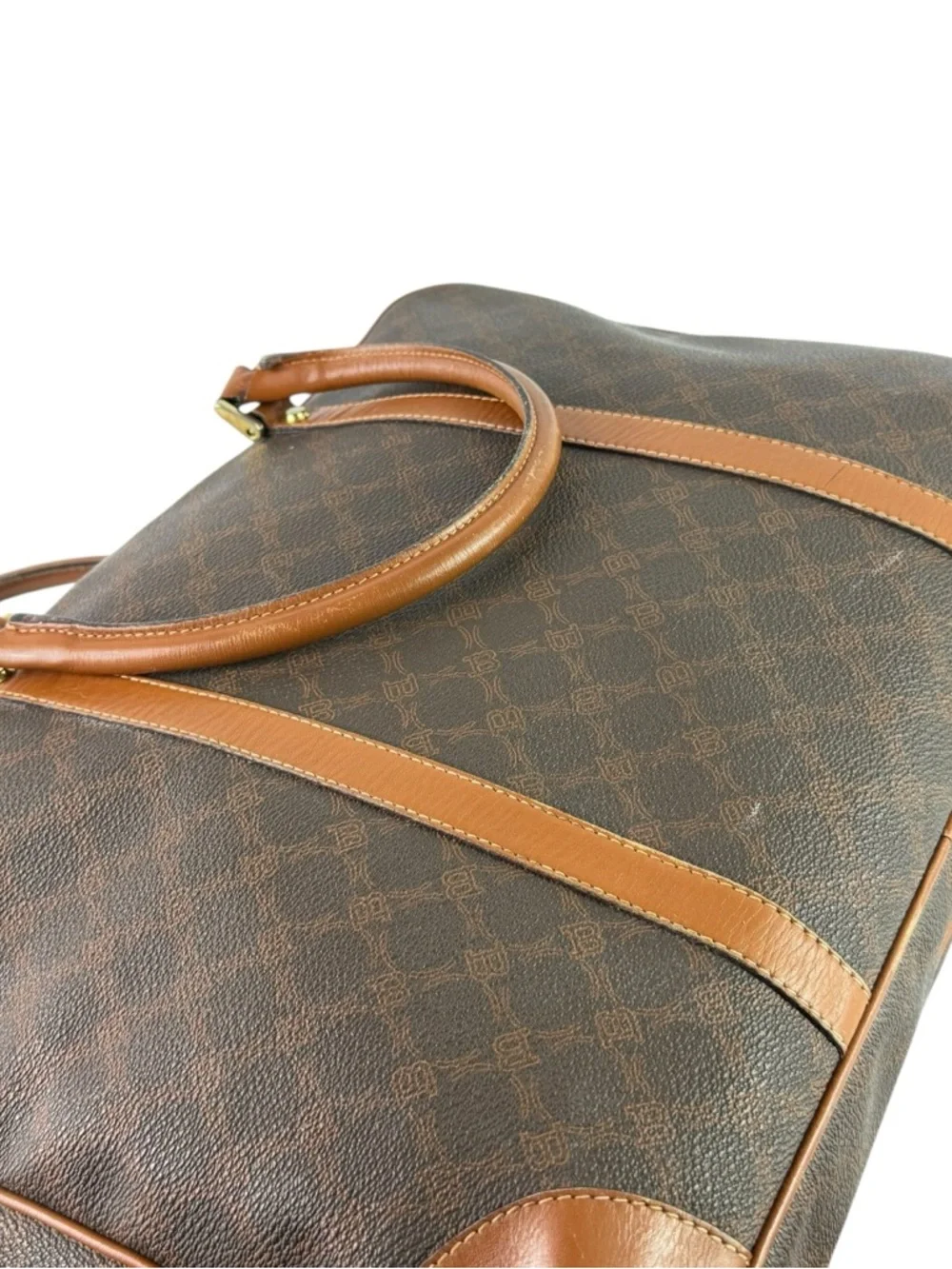 BALLY Vintage Documents Canvas Leather Briefcase Made in Italy